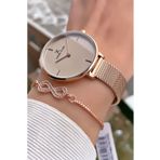 Daniel Klein Marka Rose Gold Renk Yeni Sezon 2 Yıl Garantili Kadın Kol Saati - Bileklik Hediyeli