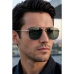 Daniel Klein Polarize - UV400 Korumalı Gümüş Yeşil Renk Orijinal Erkek Güneş Gözlüğü 53 Ekartman DKG6284C2