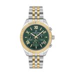 Daniel Klein Rolex Kasa İçi Yeşil Sarı Gümüş Kordon Erkek Kol Saati Su Geçirmez 2 Yıl Garantili