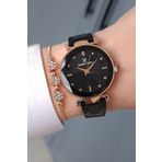 Daniel Klein Siyah/rose Gold Çelik Bilezik Kadın Kol Saati + Zirkon Taşlı Bileklik Hediyeli