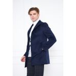 Daniel Voi Erkek Lacivert Slim Fit Hakim Yaka Düğmeli Kaban - 56