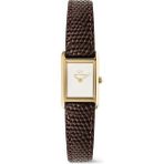 Daniel Wellington Bound Mini Dark Brown Lizard White G DW00600904 Kol Saati - Beyaz