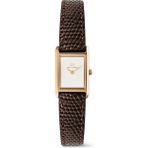 Daniel Wellington Bound Mini Dark Brown Lizard White Rose G DW00600908 Kol Saati - Beyaz