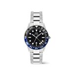 Daniel Wellington Iconic Gmt Link Black Blue Ceramic Bezel Silver Çelik Erkek Kol Saati