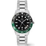Daniel Wellington Iconic Gmt Link Black Green Ceramic Bezel S DW00600920 Kol Saati - Siyah