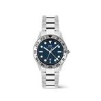 Daniel Wellington Iconic Gmt Link Brushed Bezel Silver Çelik Erkek Kol Saati - Mavi