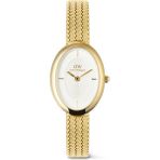 Daniel Wellington Juliette Braided Mesh White Sunray G DW00600882 Kol Saati - Altın