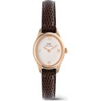 Daniel Wellington Ophelia Mini Dark Brown Lizard White Guilloché Rose G DW00600894 Kol Saati - Beyaz