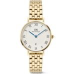 Daniel Wellington Petite 28 Roman Numerals Date 5-Link White G DW00600857 Kol Saati - Beyaz