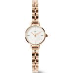 Daniel Wellington Petite Mini 19 Arch 3-Link White Rg DW00600854 Kol Saati - Beyaz - Rose Gold