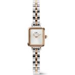 Daniel Wellington Quadro Mini 3-Link Two Tone Rose G DW00600926 Kol Saati - Beyaz