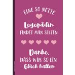 Danke Geschenk Logopädin: Notizbuch Logopädie kleines Dankeschön für beste Logopaedin A5 Buch liniert für Notizen schöne Geschenkidee Logopäden im Heilberuf der Sprachtherapie und Sprachförderung