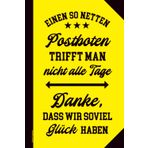 Danke Postbote: Notizbuch als Dankeschön für den Postboten die schöne Geschenkidee Briefträger für Zustellung von Post und Paketen zu danken A5 Notizheft liniert für besten Postbote der Welt