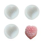 DanLingJewelry 3 adet gül kalp şekli silikon mum kalıpları sevgililer günü gül çiçek kalp reçine döküm kalıpları aşk kalp silikon kalıpları DIY sabun mum parti ev dekor