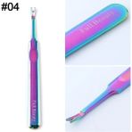 Danlu 04 1 Adet Paslanmaz Çelik Tırnak Kesici Makas Gökkuşağı Tırnak Tırnak Eti Itici Clipper Giyotin Manikür Ölü Cilt Sökücü Aracı NT01-12/FB (Yurt Dışından) - Renkli