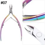 Danlu 07 1 Adet Paslanmaz Çelik Tırnak Kesici Makas Gökkuşağı Tırnak Tırnak Eti Itici Clipper Giyotin Manikür Ölü Cilt Sökücü Aracı NT01-12/FB (Yurt Dışından) - Renkli