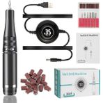 Danlu 101 Siyah Set Yeni 45000 Rpm Tırnak Matkap Manikür Makinesi Şarj Edilebilir Elektrikli Tırnak Zımpara Duraklatma Modu ile Çivi Torna Jel Kesme Kaldırma Aracı (Yurt Dışından) - Renkli