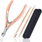 Danlu 2 5 Adet Tırnak Tırnak Eti Seti Makası Makas Siyah/gül Altın Cımbız Clipper Ölü Cilt Sökücü Makas Pense Itici Tırnak Sanat Güzellik Aracı (Yurt Dışından) - Renkli