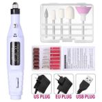 Danlu Beyaz Set 1 USB Fış Profesyonel Elektrikli Manikür Makinesi Tırnak Matkap Kalem Pedikür Dosya Lehçe Şekil Aracı Tırnak Sanat Ayak Bakımı Araçları Kiti (Yurt Dışından) - Renkli