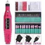 Danlu D-Set 1 Abd Plug Profesyonel Elektrikli Manikür Makinesi Tırnak Matkap Kalem Setleri Pedikür Dosya Lehçe Şekil Aracı Tırnak Sanat Ayak Bakımı Araçları Kiti (Yurt Dışından) - Renkli