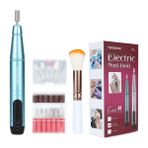 Danlu Gök Mavisi Kiti Yandiction Akülü Tırnak Matkap Elektrikli Dosya Şarj Edilebilir Tırnak Zımpara Manikür Pedikür Için Taşınabilir Tırnak Matkap Makinesi Seti (Yurt Dışından) - Renkli