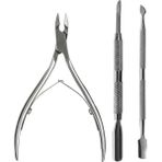 Danlu Gümüş 3 Adet Set Paslanmaz Çelik Manikür Kesici Tırnak Eti Makası Itici Pense Tırnak Eti Çıkarıcı Clipper Pedikür Çivi Aksesuarları Aracı (Yurt Dışından) - Renkli
