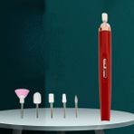 Danlu Kırmızı USB Elektrikli Tırnak Matkap Makinesi Profesyonel Manikür Makinesi Pedikür Matkap Seti Seramik Tırnak Törpüsü Tırnak Matkap Ekipmanları Araçları 1 Takım (Yurt Dışından) - Renkli