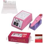 Danlu Pembe Set Ingiltere Tırnak Matkap Elektrikli Manikür Aparatı 10 Adet Freze Kesiciler Matkap Uçları Seti Jel Tırnak Eti Çıkarıcı Pedikür Makinesi Tırnak Sanat (Yurt Dışından) - Renkli