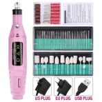 Danlu Pembe Set4 Ab Lınmanda Taşınabilir Renkli Tırnak Matkap Makinesi Elektrikli Manikür Freze Seti Profesyonel Manikür Aracı Tırnak Aksesuarları (Yurt Dışından)