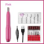 Danlu Pembe USB Elektrikli Tırnak Matkap Makinesi 20000 Rpm Manikür Makinesi Seti USB Şarj Değirmen Kesici Manikür Tırnak Dosya Pedikür Araçları Için (Yurt Dışından) - Renkli