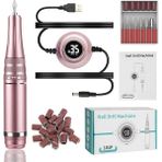 Danlu PINK-101 35000RPM Elektrikli Tırnak Zımpara Akülü Tırnak Matkap Makinesi Manikür Için Şarj Edilebilir Manikür Makinesi Seti LCD Ekran (Yurt Dışından) - Renkli