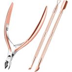 Danlu Rose GOLD-505-3 Adet 3 Adet Tırnak Tırnak Makası Makas Seti Manikür Renkli Clipper Ölü Cilt Sökücü Tırnak Eti Pense Tırnak Uv Jel Sökücü Itici (Yurt Dışından)