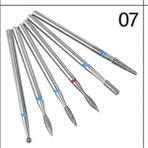 Danlu Set-07 6 Adet Elmas Tırnak Matkap Uçları Set Freze Kesici Döner Burr Elektrikli Manikür Makinesi Tırnak Eti Çıkarıcı Aracı Tırnak Sanat Aksesuarı (Yurt Dışından) - Renkli