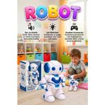 Dans Eden Robot! 7 Fonksiyonlu Uzaktan Kumandalı Işıklı Sesli Müzikli Yürüyen Akıllı Oyuncak Robot MAVİ