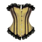 Dantel kıyafetler kadınlar için sonbahar kış sıkı tüp Bandeau seksi ortaçağ Goth Shapewear vücut şekillendiriciler kıyafetler kadınlar 2025, R-826 Hardal Sarısı, XL