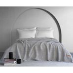 Dantel Strada Fitilli Desen Yatak Örtüsü- Açık Gri - 240 x 260 cm