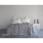 Dantela Carro Waffle Yatak Örtüsü - Açık Gri - 240 x 260 cm