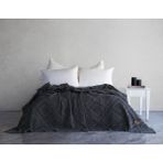 Dantela Carro Waffle Yatak Örtüsü - Antrasit - 240 x 260 cm