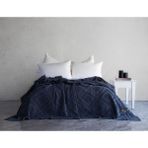 Dantela Carro Waffle Yatak Örtüsü - Lacivert - 240 x 260 cm