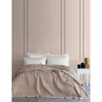 Dantela Denzy %100 Pamuk Waffle Yatak Örtüsü & Pike 240X260 cm Bej - 240 x 260 cm