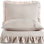 Dantela Fırfırlı Müslin Nevresim Takımı Bej - Allegra - 200 x 220 cm