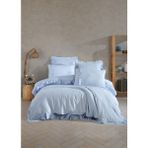 Dantela Fırfırlı Müslin Nevresim Takımı Mavi - Allegra - 200 x 220 cm