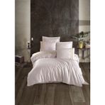 Dantela Nakışlı Pamuk Saten Çift Kişilik Nevresim Takımı - Pole - 200 x 220 cm - Bej