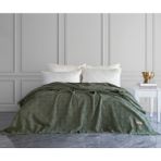 Dantela Notte Fitilli Desen Yatak Örtüsü - Haki - 240 x 260 cm
