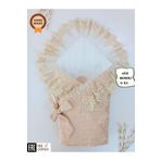DANTELLİ BEBEK BATTANİYESİ%100 PAMUKLU DOĞAL ORGANİK UYKU KUNDAĞI HEDİYELİK YENİDOĞAN MEVLÜTLÜK KND45515 Kahverengi