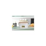 Dantelli Oval Doğal Ahşap Kapaklı Beyaz Ekmeklik (Kesme Tahtalı)