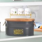 Dantelli Oval Doğal Ahşap Kapaklı Ekmeklik (KESME TAHTALI)