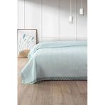Dantelli Tek Kişilik Waffle Pike- %100 Pamuk Petekli PIKE-160X230 Cm-Mint