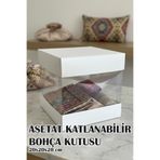Dantelux Asetat Çeyiz Kutusu (Şeffaf - Katlanabilir - Pratik Kurulum) Küçük Boy - Beyaz