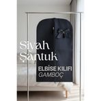 Dantelux Şantuk Fionklu Çeyizlik Elbise Kılıfı (Gamboç) - Siyah Renk (145×60 cm)